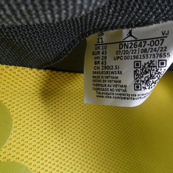 AUTHENTIC‎ Nike Jordan Delta 3 Low Anthracite Tour Yellow - Picture 11 of 11